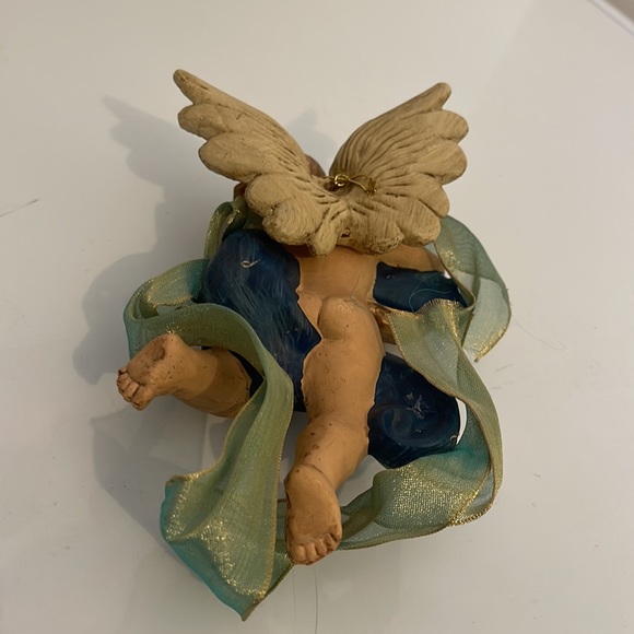 Antique Beautiful and unique Angel playing the harp wall deco or ornament - Picture 3 of 10